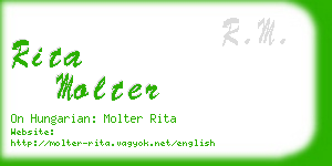 rita molter business card